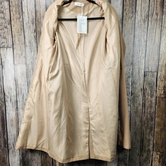 LINXUAN (Amazon Brand) Long Line Trench Coat Jacket - M - Picture 9 of 14